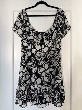 Dynamite Floral Mini Flare Dress